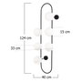Opviq Abaküs - 4921 Lámpara de Pared Blanco y Negro